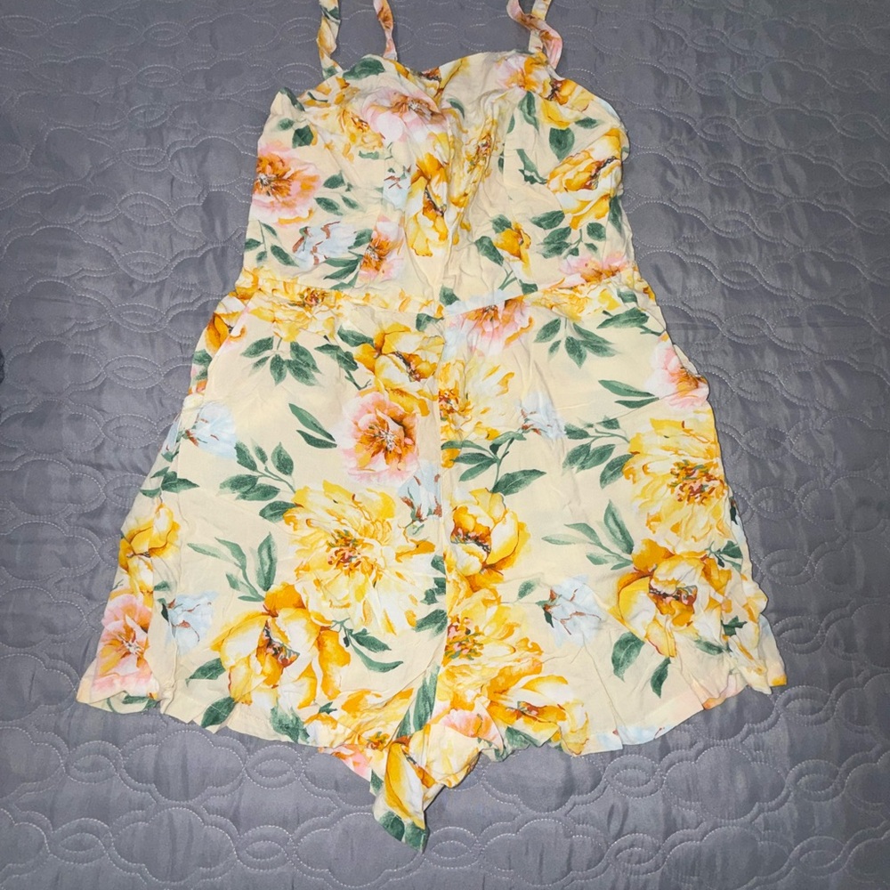 Old Navy Yellow Floral Romper
